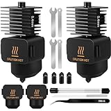 [Contenu de l'emballage] Le kit de tête d'impression contient 33 pièces, dont 2 têtes d'impression de 0,4 mm (avec dissipateur thermique, manchon en silicone et buse de 0,4 mm), 4 buses de 0,2 mm, 20 aiguilles de nettoyage (10 x 0,2 et 10 x 0,4), 2 manchons en silicone, 4 clés et 1 pince à épiler. Ce kit complet répond aux besoins d'installation et d'entretien courant de l'équipement.