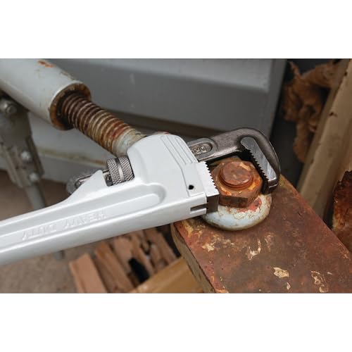 Image of Performance Tool W2114 14 in. Aluminum Pipe Wrench | Precision milled drop forged steel jaws. Strong and lightweight handle. Designed for plumbing