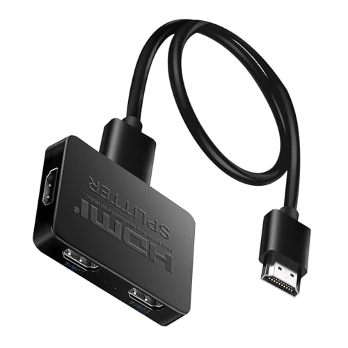 4K HDMI Splitter Mirror Screen 1 in 4 Out for Laptop PC TV, Support 4KX2K,1080P@60Hz,3D Accessory