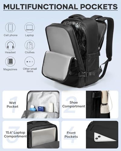 Image of coofay Vacuum Backpack Travel with Pump Vacpack Travel Backpack with Vacuum System Mochila de Viaje Compresion al Vacio Easyvacpack Airbag Backpacks for Traveling Carry on Luggage