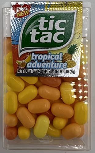 Tic Tacs Variety Pack Of 5 Fruity Flavors- Includes Orange Tic Tac, Tic Tac Fruit Adventure, Berry Adventure Tic Tacs, Strawberry And Cream Tic Tacs, And Tic Tac Tropical Adventure By Snackivore. #TOP4