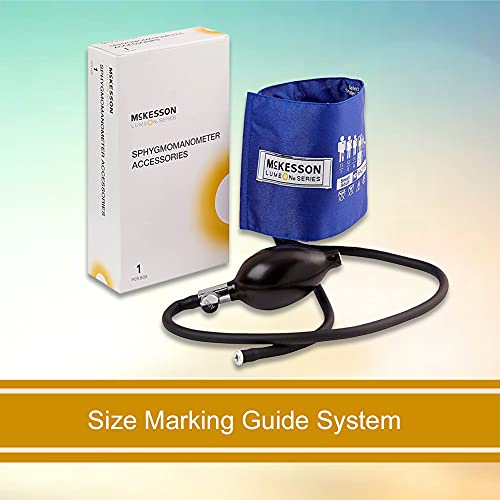 Mckesson Lumeon Blood Pressure Cuff And Bulb, Royal Blue, Adult Small, 19 Cm To 27 Cm, 1 Count #TOP3