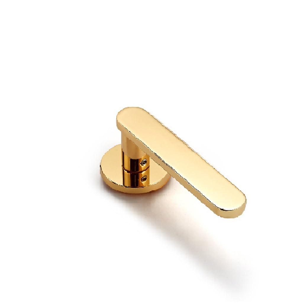 MOBYGKFY Indoor Bedroom Room Door Lock Gold Handle Household Split Magnetic Suction Mute Locks