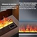 Decorative Electric Fireplace, Water Vapor Fireplace Humidifier with 3D Atomizing Flame, 3mm Ultra-Thin Panel, No Heating 70cm/27.5in