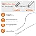 Andsion 925 Sterling Silver Chain Necklace for Women, Silver Necklace Chain for Women, 1.5mm Dainty Non Tarnish & Hypoallergenic Rope Chain Women's Chain Necklaces 18 Inch