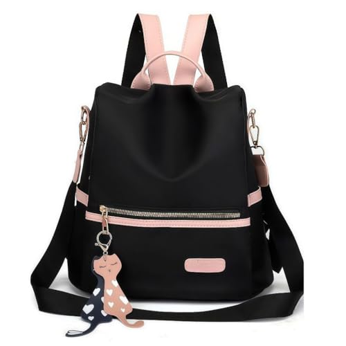 Bolsa Mochila Feminina Grande Antifurto Impermeável – Reforçada com Alça Transversal e de Costas para Escola, Trabalho e Viagem