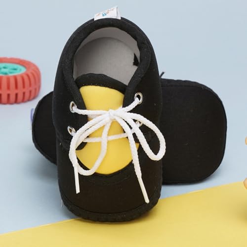 Image of Neska Moda 6 To 12 Months Baby Boys & Baby Girls Cute Soft Cotton Pre-Walker Lace Booties-BT4713
