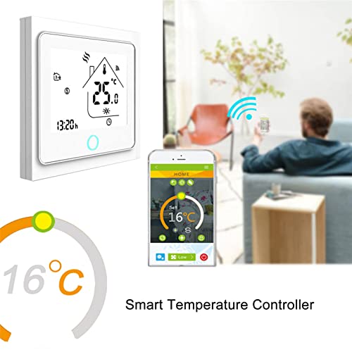 Thermostat intelligent WiFi programmable pour chauffage de l'eau AC écran LCD - 6