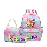 Sp?u??? Kinderrucksäcke,Schulrucksack Mädchen Jungen Leicht Backpack,Musikspiele Sp?u??? Characters Grafikdruck Rucksack Teenager,Hohe Kapazität Schultaschen für Schule Travel Freizeit(#Z)