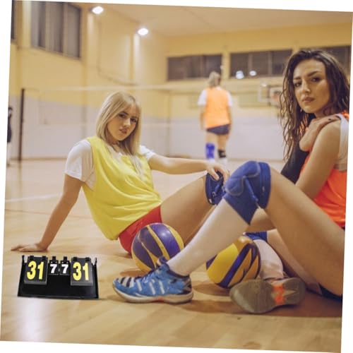 Marcador de puntuación duradero BESPORTBLE para baloncesto, voleibol y tenis de mesa, flipper de marcación fácil de usar con diseño resistente de cartón y plástico para eventos deportivos y juegos miniatura 5