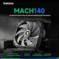 Sudokoo SK700V CPU Kühler AM5 PC Lüfter 140mm mit Display Digital Single Tower 7 Heatpipes+ Sudokoo MACH140 PC Lüfter 140mm Gehäuselüfter Leiser，Die beiden Artikel kommen in einem Paket – Ansicht 4
