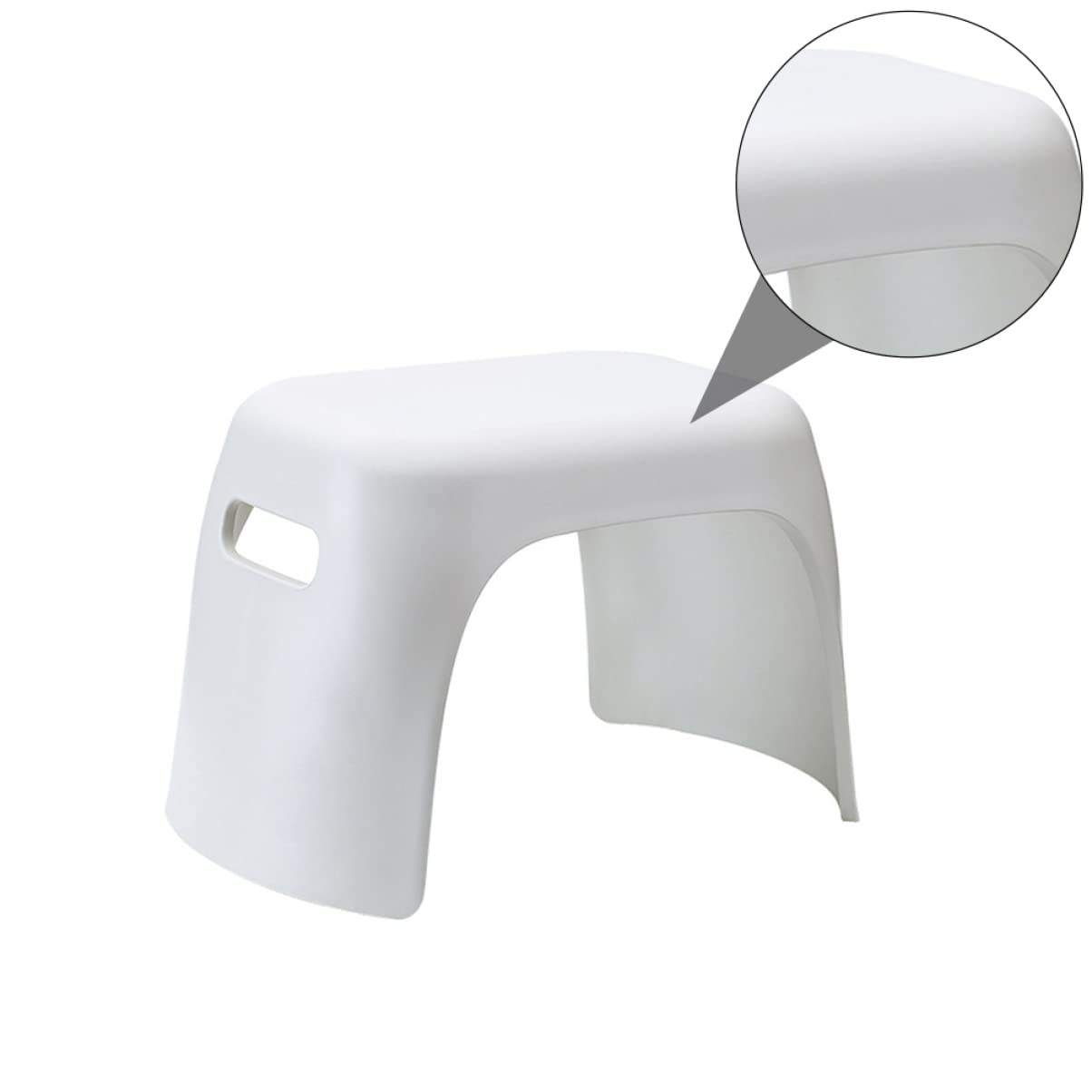 PRETYZOOM Taburete Antideslizante para Niños de PP, Compacto y Apilable, para Baño y Hogar, Reposapiés Infantil, Blanco