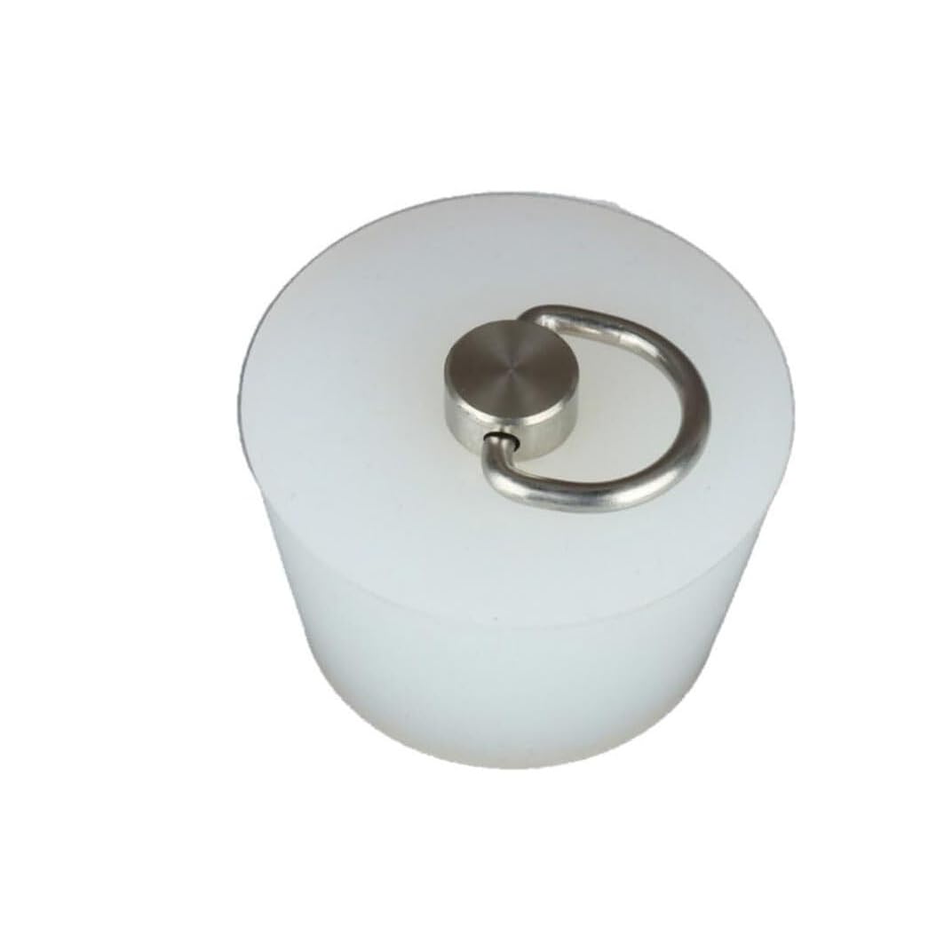 Tappo sigillante conico in silicone con manico in acciaio a forma di D – A prova di odori e perdite for lavello, vasca da bagno, bottiglia di vino(82x101x49mmx1Pc)