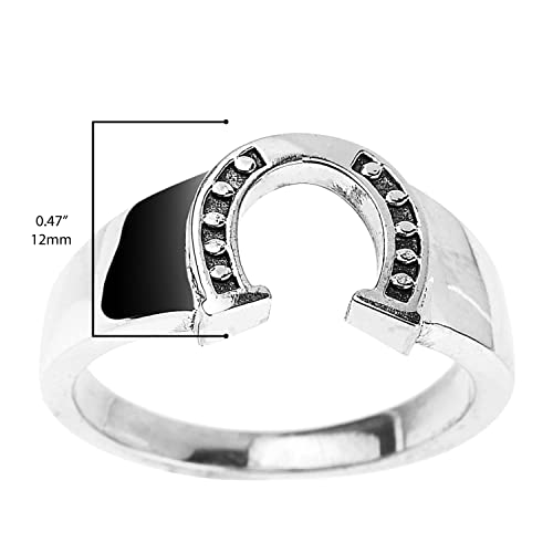 .925 Sterling Silver Tapered Open Horseshoe Ring - Size 7 #TOP3