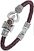 Imagine Mart Rudraksh Trishul Damroo Designer Metal Bahubali Kada Bracelet for Men & Women(Silver & Brown)