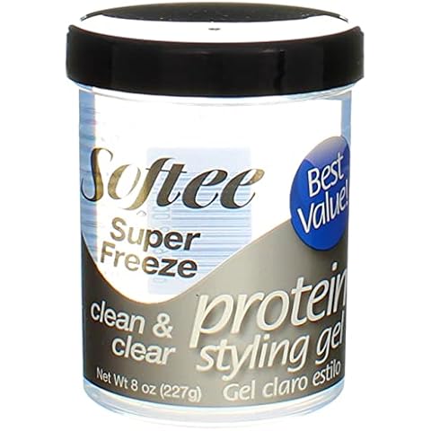 Softee Protein Super Freeze Hair Styling Gel, 8 Ounce Cover