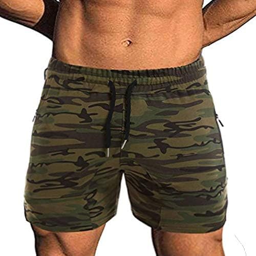 EVERWORTH Men's Solid Gym Workout Shorts Bodybuilding Running Fitted Training Jogging Short Pants with Zipper Pocket 3 Colors - Image 2