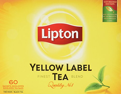 Lipton Yellow Thé Noir en lot de 4 boîtes pour partager un moment chaleureux en famille