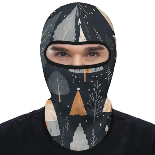 Balaclava Tribal Naranja para Hombres y Mujeres, Máscara Facial de Protección Solar Respirable con Cubierta Completa para Senderismo, Ciclismo, Correr y Conducir miniatura 1