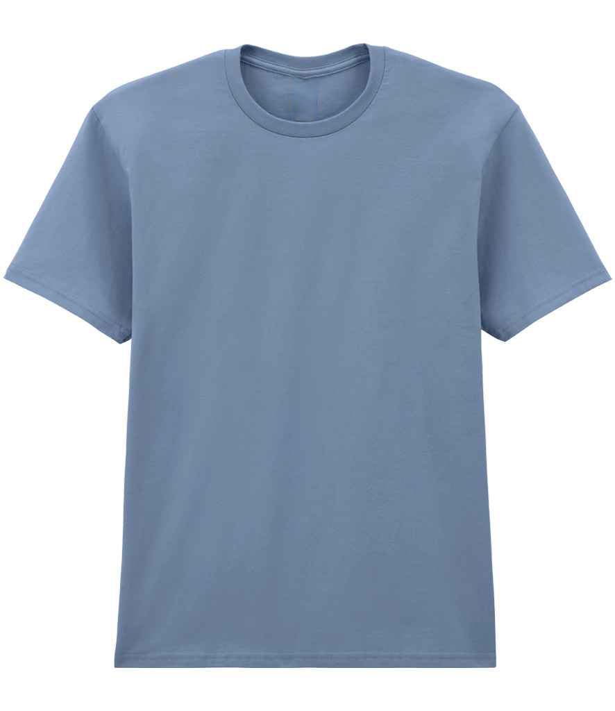 Coozo Men's Stone Blue Regular Fit Crew Neck Softstyle Midweight T-Shirt - L