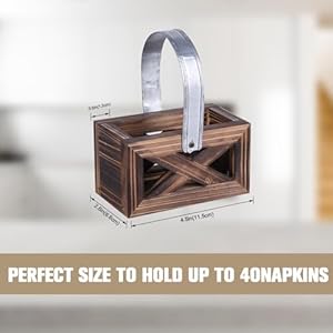 Farmhouse Napkin Holder Table Napkin Holders Kitchen French Country Vintage Rustic Napkin Holder Farmhouse Salt and Pepper Shakers For Rustic Kitchen Decor Rustic Kitchen Brown Set