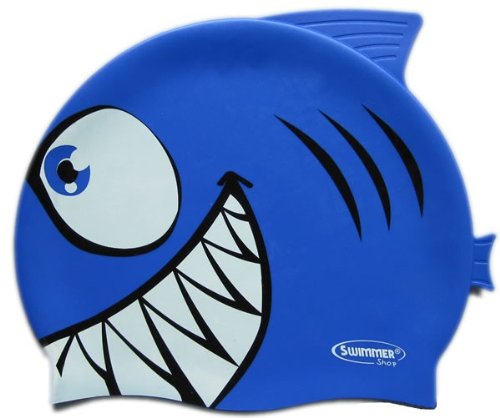 SwimmerWear Cuffia Piscina squalo in Silicone