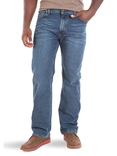 Wrangler Authentics Men's Big & Tall Regular Fit Comfort Flex Waist Jean, Blue Ocean, 54x30