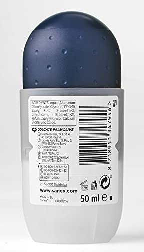 Sanex Men Zero% Respect & Control, Desodorante Hombre, Desodorante Roll-On, 50 ml - Imagen 3