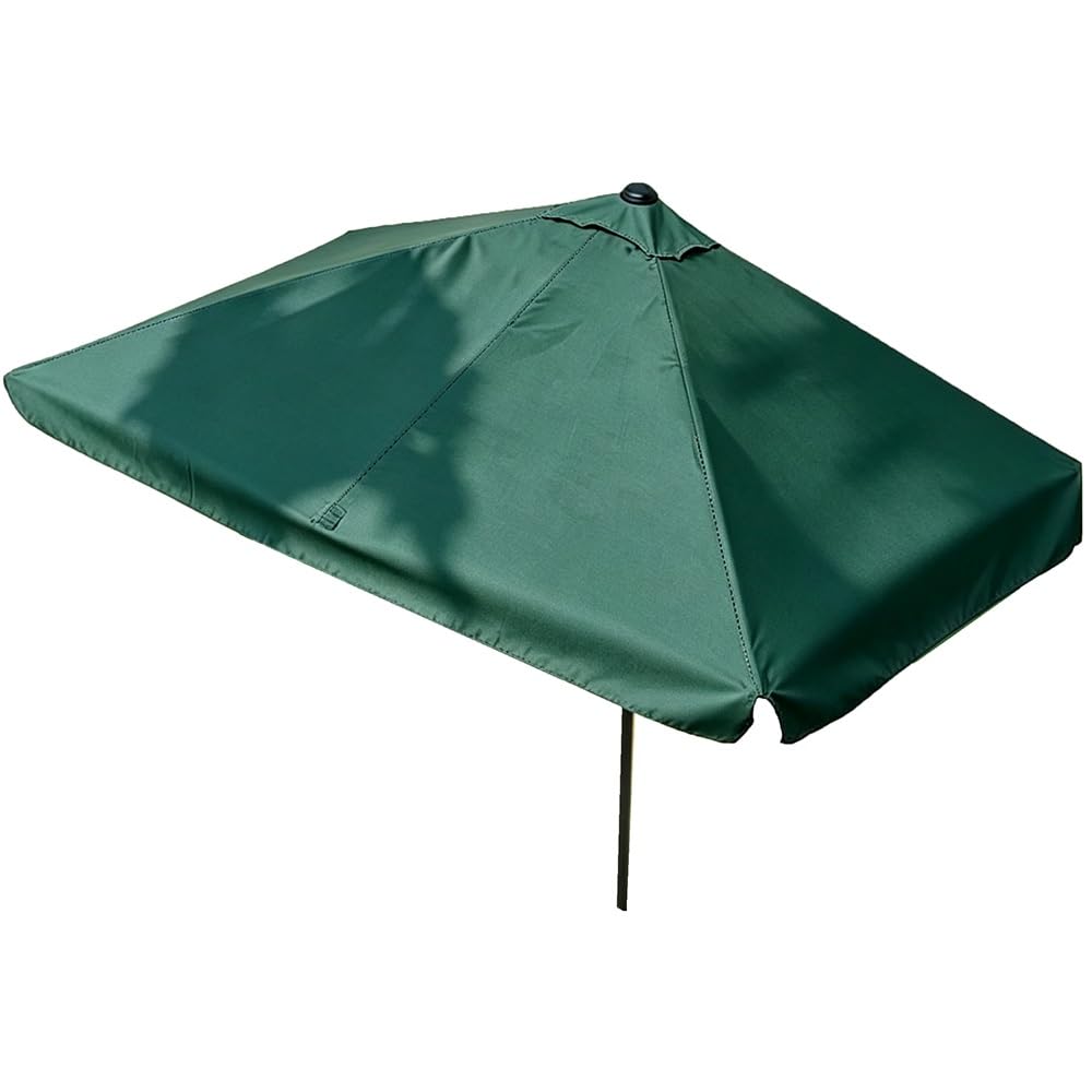 Ombrellone Da Balcone Rettangolare Ombrellone Da Parete | 230x130cm Ombrello Da Patio Con Manovella Balze 5 Costole Protezione Solare Parasole