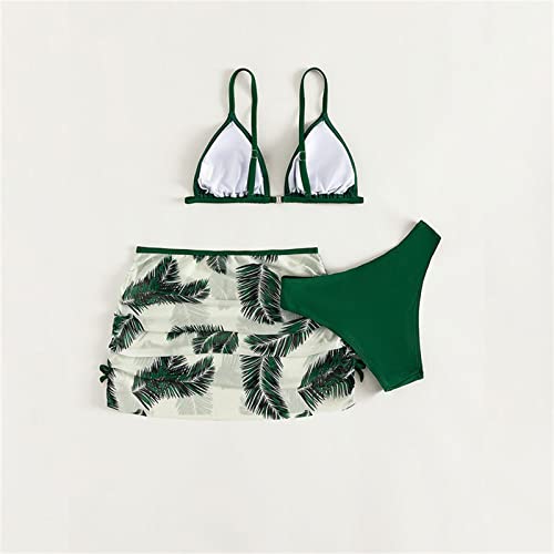 Betadog Girls Bikini Swimsuit 3 Pieces Bathing Suit with Shorts Adjustable Hawaii Swimwear 6-12 Years2