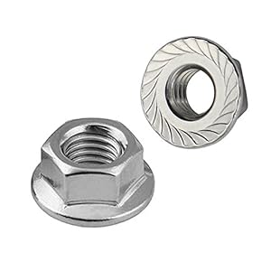 Mewudecor 5/16-18 Sechskant-Flanschmuttern mit Wellenschliff, 50 Stück