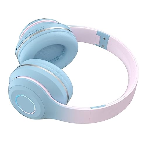 Auriculares plegables degradados para teletrabajo y viajes en tren o avión