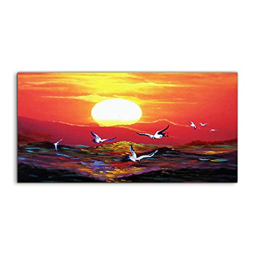 Image sur verre 100x50cm art sunrise pour une déco murale de salon zen