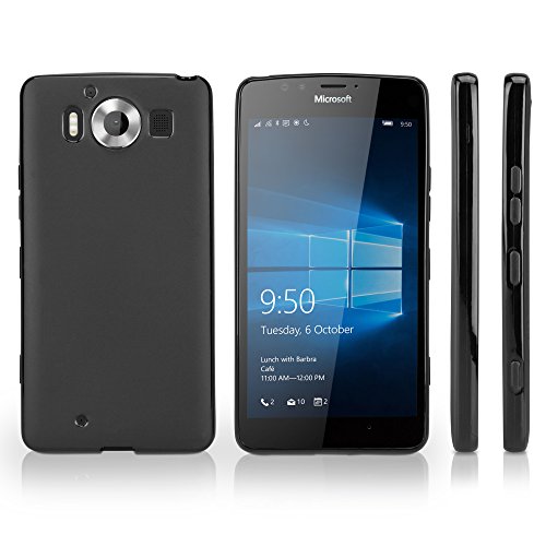BoxWave Case Compatible with Nokia Lumia 950 (Case by BoxWave) - Blackout Case, Durable, Slim Fit, Black TPU Cover for Nokia Lumia 950