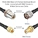 XRDS -RF SMA Male to N Female Cable 2FT, RG58 SMA Male to N Female Bulkhead Mount Cable(2PCS)