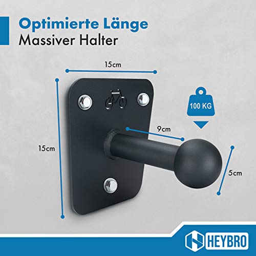 HeyBro® Universal Wandhalterung für Fahrradträger - inklusive Befestigungsmaterial - optimale und stylische Halterung für Ihren Fahrradheckträger - Hingucker in jeder Garage und Keller