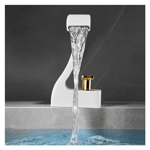 Grifo de lavabo monomando de cobre premium en oro negro para baño elegante 4