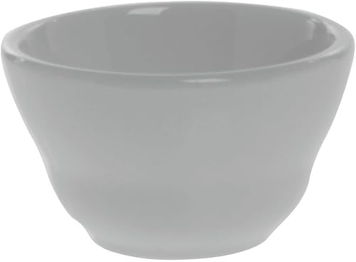 World Porcelana - Tazón de sopa de porcelana de 7 onzas con borde estrecho de color blanco brillante