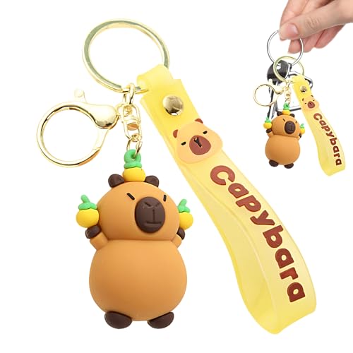 Buhygn Capy-Bara Keyc-Hain, Charme Du Sac D'animaux, Jouet À Anneau Clés Mignon, Utilisation À L'aise, Charmant Accessoire De Les Jours, 5,5 Cm, Pour Adults School Sac En Plein Air Accessoires