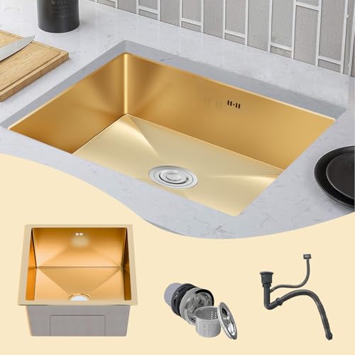 Évier de cuisine encastré moderne en inox brossé pour plan de travail