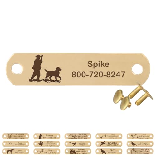 dogIDs Pheasant Tracks Dog Collar Name Plate