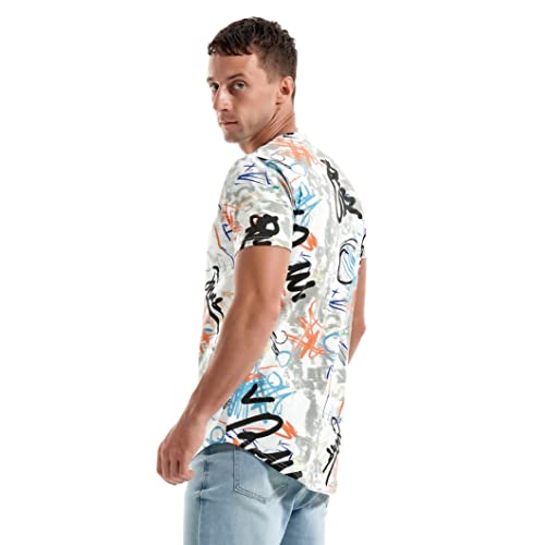 YININF Mens Hipster Hip Hop Short Sleeve Print T-Shirt Shirts Men