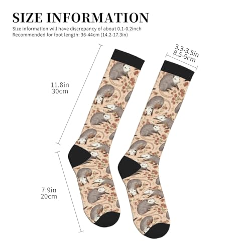 Befuddled Possums Flowers Compression Socks For Women Men Knee High Running Socks For Running4