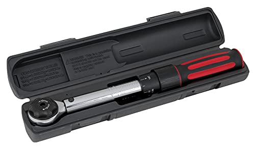 PERFORMANCE TOOL M197 3/8" Drive 25" Dual Scale Audible Click Precision Ratchet Torque Wrench, Black/Red, 30-250 in/lb - Image 4