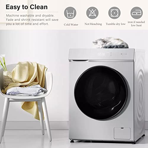 Perhom King Quilt Sets 100% Cotton King Size Quilt, Bluish Gray Stripe Quilt Floral Bedspread, Lightweight King Quilt Bedding Sets For All Season, 3 Pieces #TOP7