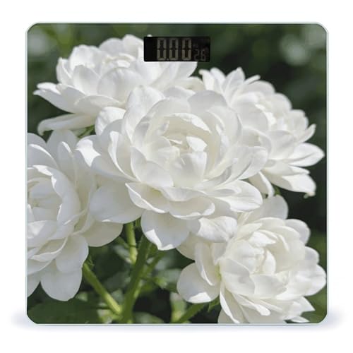 Báscula digital de baño con pantalla LED y vidrio templado miniatura 1