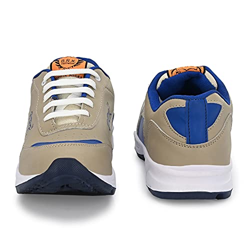 Image of BRK Footwear Men's Blue Running Sports Shoes | Lace-Up Lightweight Sneakers | Rubber Sole | Cushioned Gym Walking Casual Athletic Shoes for Men