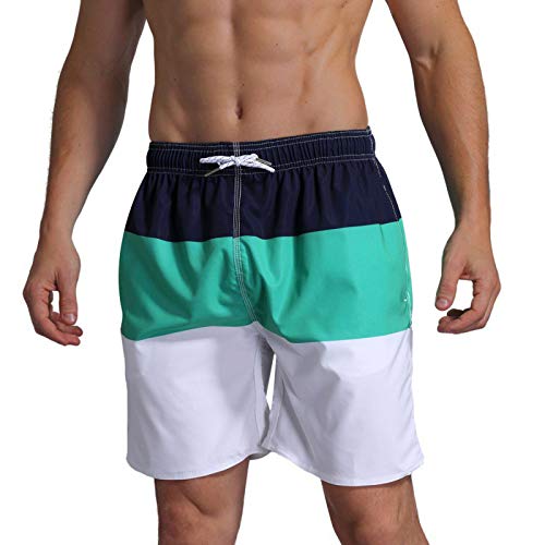 RTRDE Men's Swim Shorts Trunks Quick Dry Beach Shorts with Pockets Swimming, L-4XL
