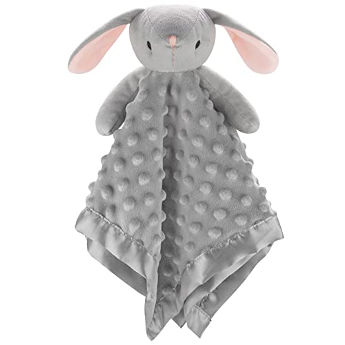 Image of Pro Goleem Loveys for Babies - Soft Security Blanket Baby Snuggle Toy Newborn Stuffed Animals Baby Gifts for Boys and Girls, Grey Bunny 16 Inch