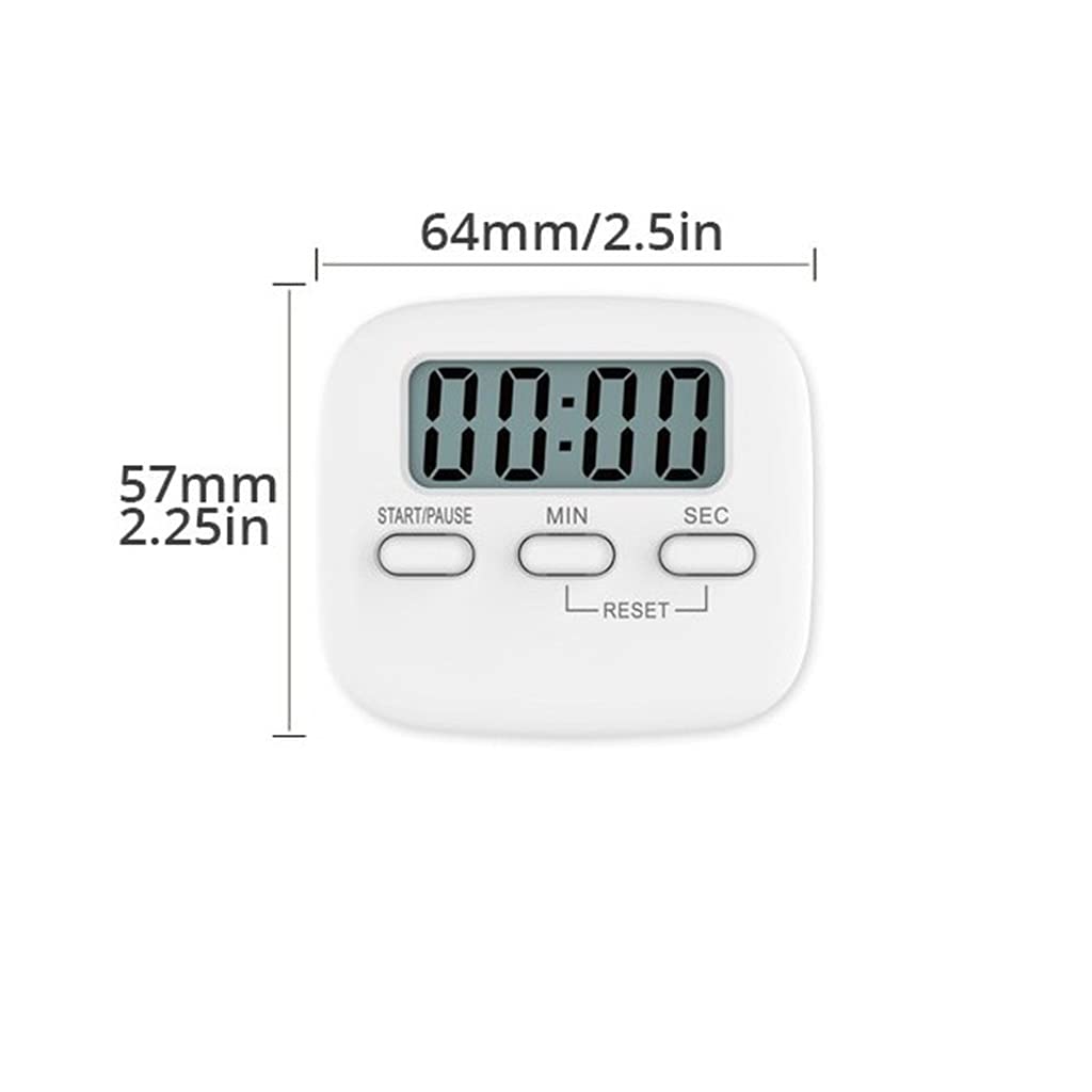 Temporizador de Cocina Digital LCD Grande con Cuenta Regresiva, cronómetro y Alarma con Soporte, práctico Reloj Despertador para cocinar.